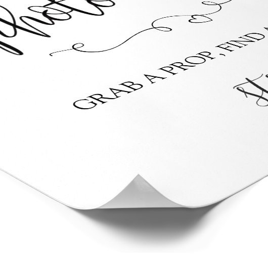 Foto Booth Sign Poster (Ecke)