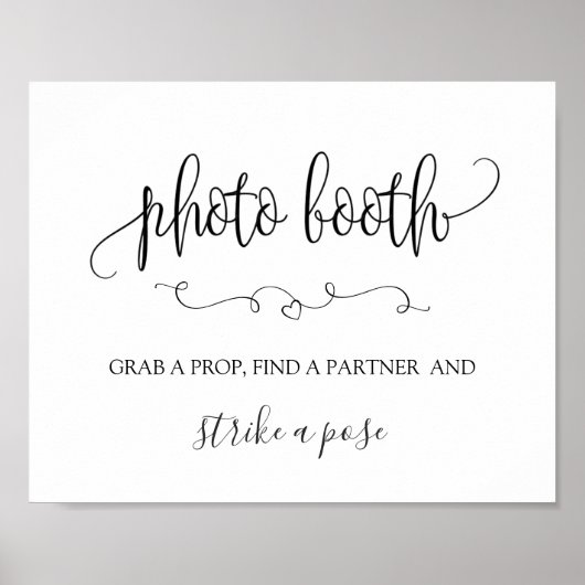 Foto Booth Sign Poster (Vorne)