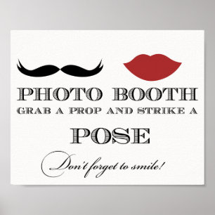 Foto Booth Sign - Prop und Strippen einer Pose Poster