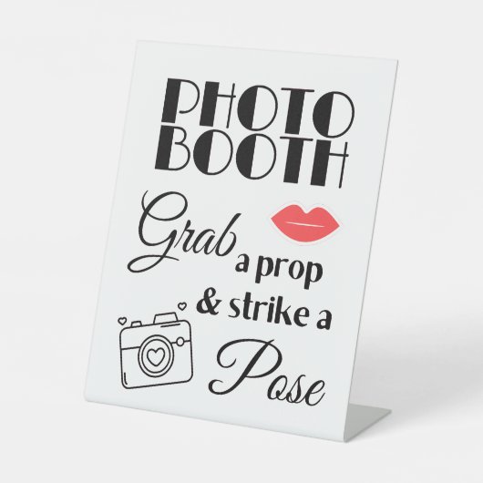 Foto Booth Sign Sockelschild (Vorderseite)