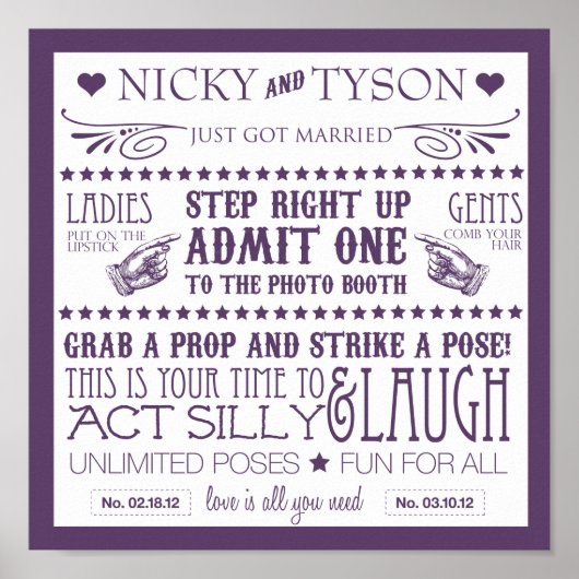 Foto Booth Signage Poster (Vorne)