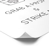 Foto Booth Signature Template für Hochzeit, Party Poster (Ecke)