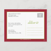 Foto Booth Style Holiday Foto Card Postkarte (Rückseite)