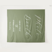 Foto Booth Wedding Sage Green Wandteppich (Vorderseite (Horizontal))