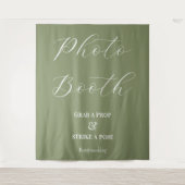 Foto Booth Wedding Sage Green Wandteppich (Vorderseite)