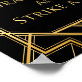Foto Booth Wedding Sign | Gatsby Art Deco Poster (Ecke)