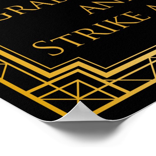 Foto Booth Wedding Sign | Gatsby Art Deco Poster (Ecke)