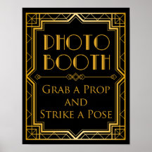 Foto Booth Wedding Sign | Gatsby Art Deco