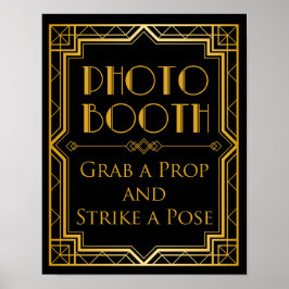 Foto Booth Wedding Sign | Gatsby Art Deco Poster