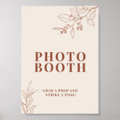 Foto Booth Wedding Sign Poster (Vorne)