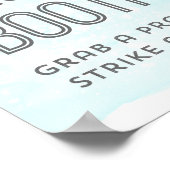 Foto Booth Wedding Sign Sky Blue Water Poster (Ecke)