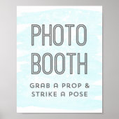 Foto Booth Wedding Sign Sky Blue Water Poster (Vorne)