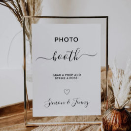 Foto Booth Wedding Sign Template Einladung