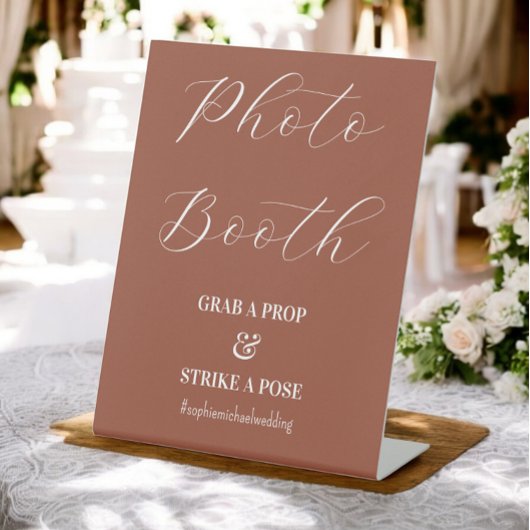 Foto Booth Wedding Terracotta Sign Sockelschild