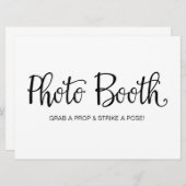 "Foto Booth"-Zeichen für Hochzeitsszenarien Einladung (Vorne/Hinten)