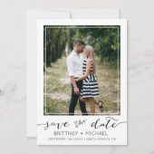 Foto Border Modern White Save the Date (Vorderseite)