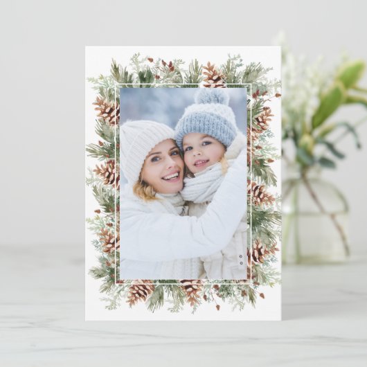 Foto Botanische Ferienkarte Feiertagskarte (Stehend Vorderseite)