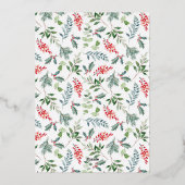 Foto Botanische Foil Ferienkarte Folien Feiertagskarte (Rückseite)