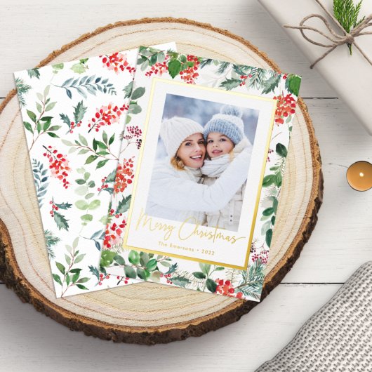 Foto Botanische Foil Ferienkarte Folien Feiertagskarte