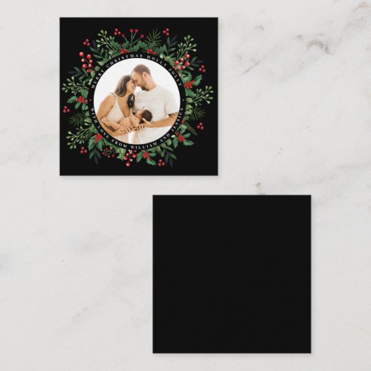 Foto Botanische Vegetation Weihnachten Mitteilungskarte (Vorne/Hinten)