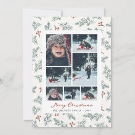 Foto Botanische Weihnachtskarte Feiertagskarte