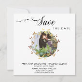 *~* FOTO Botanischer Boho Hochzeit Das Datum speic Save The Date (Vorderseite)