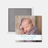 Foto Boy Birth Ankündigung Magnet (Vorderseite/Rückseite)