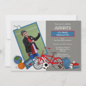 Foto-Boy-Graduierungspartei Einladung (Vorderseite)