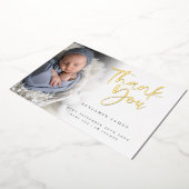Foto Boy Vielen Dank für die Geburtshilfekarte Folieneinladung (Gedreht)