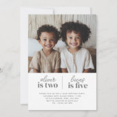 Foto Boys Joint Birthday Einladung - Script (Vorderseite)