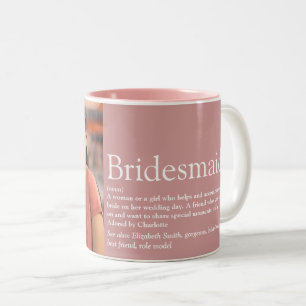 Foto Brautjungfer Definition Hochzeitsgeschenk Zweifarbige Tasse