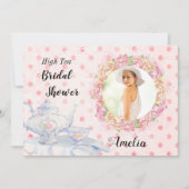 Foto Bridal Dusche mit hohem Tee Einladung (Vorderseite)