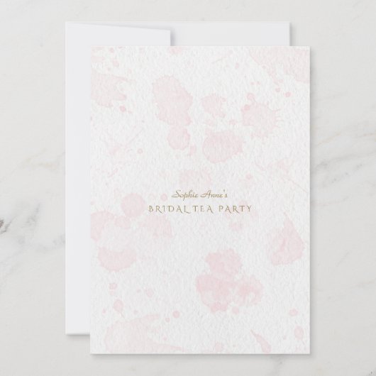 Foto Bridal Tee Party Einladung (Rückseite)