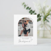 Foto Bridesmaid Foto Vorschlag Card Dankeskarte (Stehend Vorderseite)