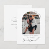 Foto Bridesmaid Foto Vorschlag Card Dankeskarte (Vorne/Hinten)