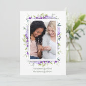 Foto Bridesmaid Lila Wildblumen Funny Vorschlag (Stehend Vorderseite)