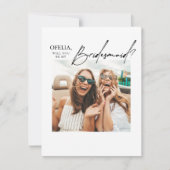 Foto Bridesmaid Vorschlag Card Vorlage (Vorderseite)