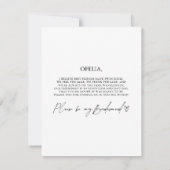 Foto Bridesmaid Vorschlag Card Vorlage (Rückseite)