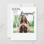 Foto Bridesmaid Vorschlag Card Vorlage (Vorderseite)