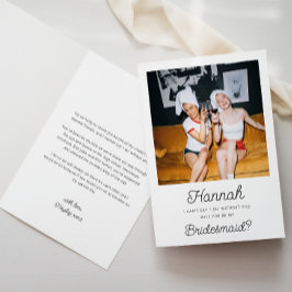 Foto Bridesmaid Vorschlag Faltkarte Karte