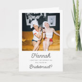 Foto Bridesmaid Vorschlag Faltkarte Karte (Vorderseite)