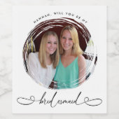 Foto Bridesmaid Vorschlag Weinetikett (Einzelnes Label)