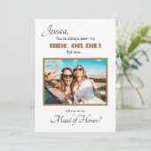 Foto Bridesmaid Vorschlagskarte Einladung (Stehend Vorderseite)