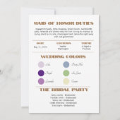 Foto Bridesmaid Vorschlagskarte Einladung (Rückseite)