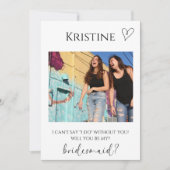 Foto Bridesmaid Vorschlagskarte Einladung (Vorderseite)