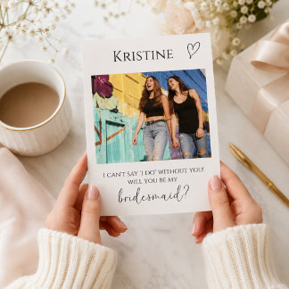 Foto Bridesmaid Vorschlagskarte Einladung
