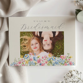 Foto Bridesmaid-Vorschlagskarte Einladungspostkarte