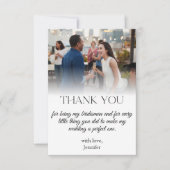 Foto Bridesman Dankeskarte (Vorderseite)