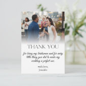 Foto Bridesman Dankeskarte (Stehend Vorderseite)