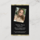 Foto Broker Zuhause Agent Minimalistisch Gold Blac Visitenkarte (Vorderseite)